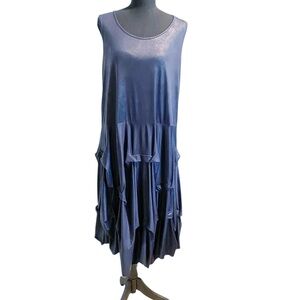 Kozan Sculptural Navy Blue Sleeveless Dress Size Small